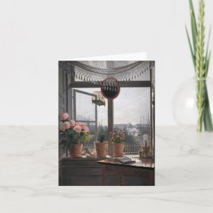 Coastal Invitation: Open Window & Seascape Note Card