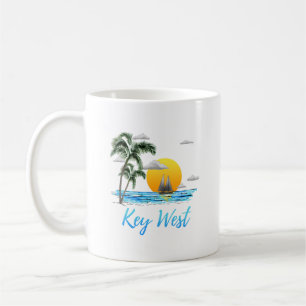 Coastal Key West Sailing Sunset Coffee Mug