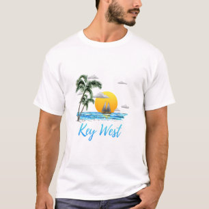 Coastal Key West Sailing Sunset T-Shirt