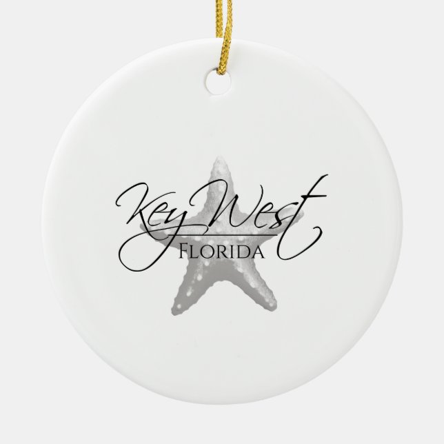 Coastal Key West Starfish Ceramic Tree Decoration (Front)