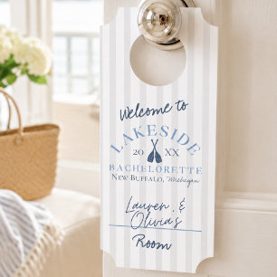 Coastal Lakeside Bachelorette Weekend Door Hanger