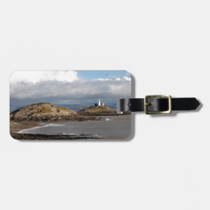 Coastal landscape and lighthouse luggage tag