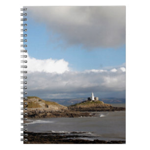 Coastal landscape and lighthouse notebook
