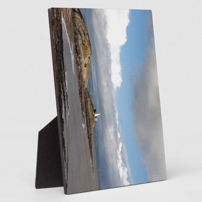 Coastal landscape and lighthouse plaque (Side)