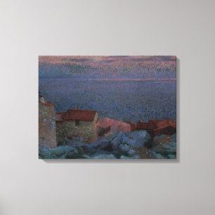 Coastal Landscape (oil on canvas) Canvas Print