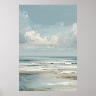 Coastal Landscape Painting Soft Ocean Horizon Poster