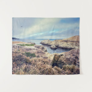Coastal Landscape with Wildflowers in Morning Tapestry