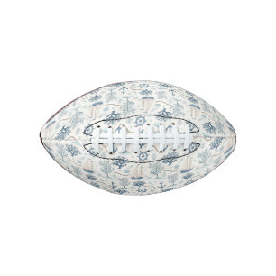 Coastal Life Oceans Blue American Football