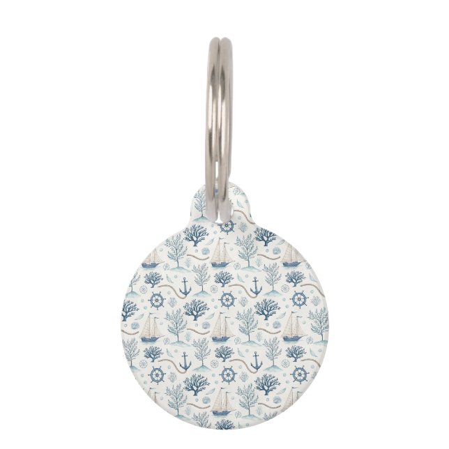 Coastal Life Oceans Blue Pet Tag (Front)