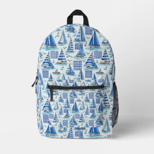 Coastal Life Oceans Blue Printed Backpack