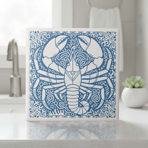 Coastal Life Series Lobster Blue D1208 Tile