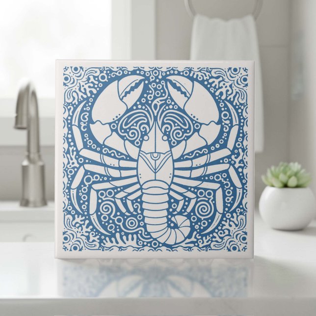 Coastal Life Series Lobster Blue D1208 Tile (Creator Uploaded)