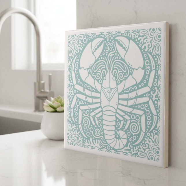Coastal Life Series Seahorse Lobster D1208 Tile (Creator Uploaded)