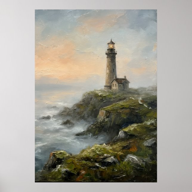 Coastal Lighthouse Artwork Poster (Front)