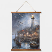 Coastal Lighthouse at Twilight Nautical Art