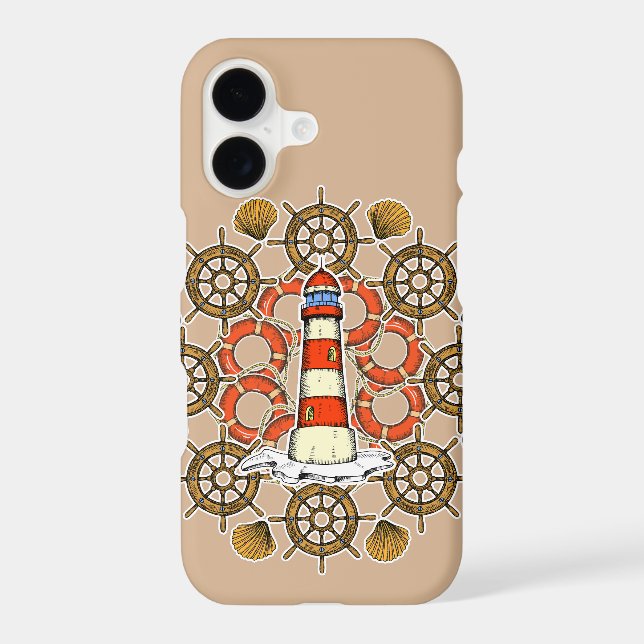 Coastal Lighthouse Illustration Collage (Back)