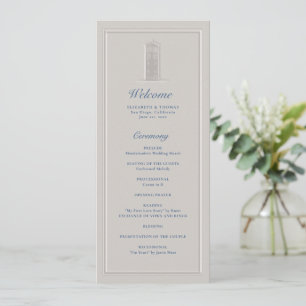 Coastal Lighthouse Nautical Formal Wedding Program