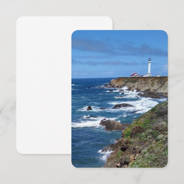 coastal lighthouse photo, CA coast - blank card (Front/Back)