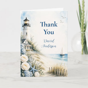 Coastal Lighthouse Retirement Thank You Card