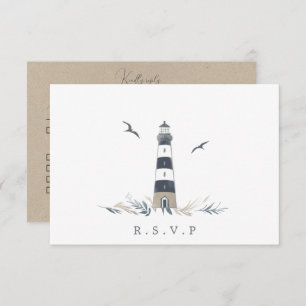 Coastal lighthouse RSVP meal choices