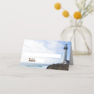 Coastal Lighthouse Wedding Place Cards