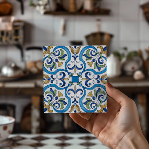 Coastal Lisboa Tile Vintage Portuguese Home Decor