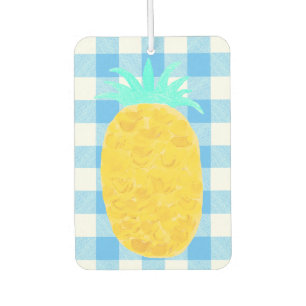 Coastal Living Summer Sky Check Car Air Freshener