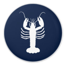 Coastal Lobster Navy Blue and White