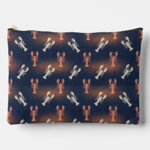 Coastal Lobster Pattern – Nautical Seafood Summer Accessory Pouch
