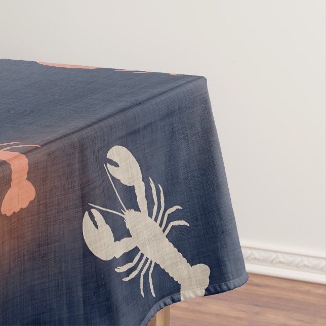 Coastal Lobster Pattern – Nautical Seafood Summer  Tablecloth (In Situ)