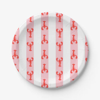 Coastal Lobster Summer Nautical Invitation Paper Plate