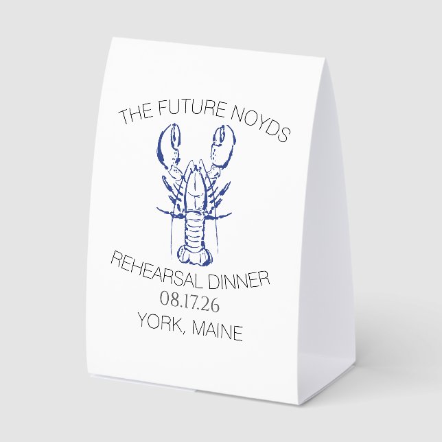 Coastal Lobster Wedding Rehearsal Dinner Sticker (Front)