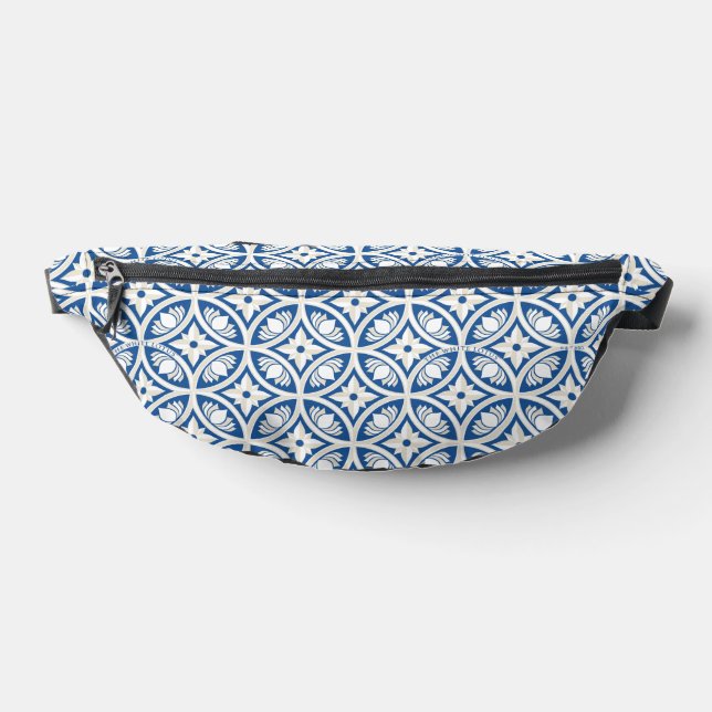 Coastal Lotus Tile Pattern - The White Lotus Bum Bags (Lay Down)