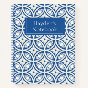 Coastal Lotus Tile Pattern - The White Lotus Notebook