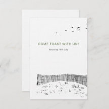 Coastal Love Sandy Beach Minimal Line Art Wedding
