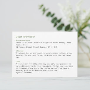 Coastal Love Sandy Beach Minimalist Line Art Guest Enclosure Card