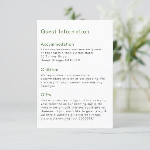 Coastal Love Sandy Beach Minimalist Line Art Guest Enclosure Card