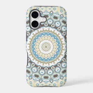 Coastal Mandala in Sand, Blue, and Driftwood Tones