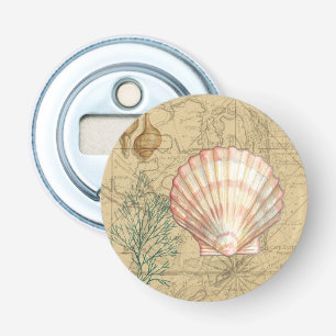 Coastal Map Collage Bottle Opener