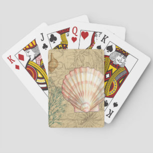 Coastal Map Collage Playing Cards