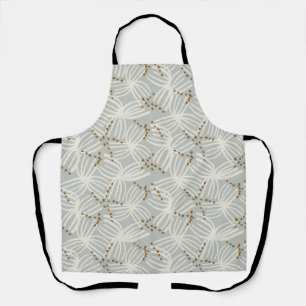 Coastal minimalist bohemian abstract - dusty blue apron