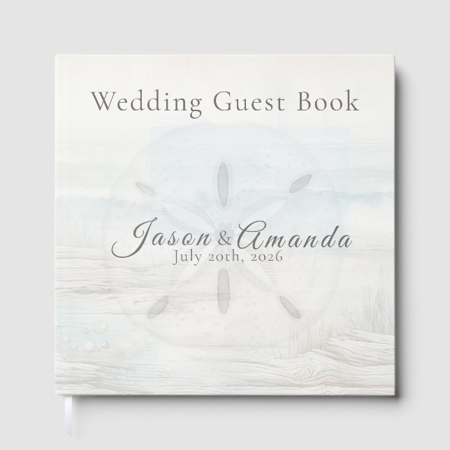 Coastal Minimalist Seaside Guest Book (Front)