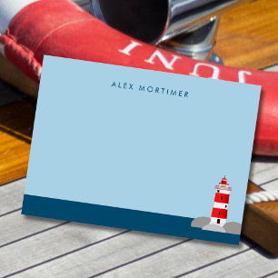Coastal Nautical Lighthouse Personalised  Card