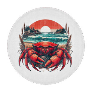 coastal/nautical Maine crab Cutting Board