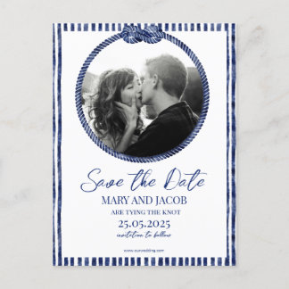 Coastal Nautical Save the Date Card