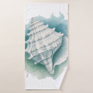 Coastal/Nautical seashell  Bath Towel