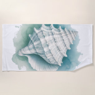 Coastal/Nautical seashell  Beach Towel