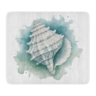 Coastal/Nautical seashell Cutting Board