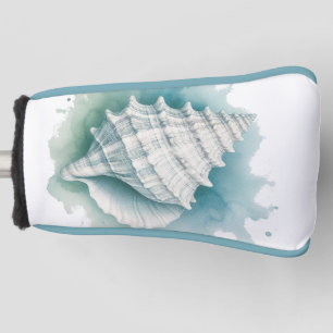 Coastal/Nautical seashell Golf Head Cover
