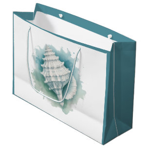 Coastal/Nautical seashell Large Gift Bag